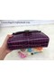 Hermes MINI Kelly 22cm Tote Bag Croco Leather KL22 Purple  Replica