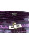 Hermes MINI Kelly 22cm Tote Bag Croco Leather KL22 Purple  Replica