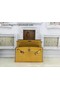 Hermes MINI Kelly 22cm Tote Bag Croco Leather KL22 Yellow  Replica