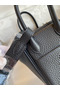 Hermes Mini Lindy Handmade Bag In Black Clemence Leather  Replica