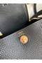Hermes Mini Lindy Handmade Bag In Black Clemence Leather  Replica