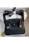Hermes Mini Lindy Handmade Bag In Black Swift Leather  Replica