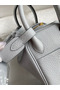 Hermes Mini Lindy Handmade Bag In Blue Brume Clemence Leather  Replica