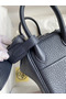 Hermes Mini Lindy Handmade Bag In Blue Nuit HHL19clbnClemence Leather  Replica