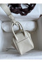 Hermes Mini Lindy Handmade Bag In Craie Swift Leather  Replica