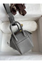 Hermes Mini Lindy Handmade Bag In Gris Meyer Clemence Leather  Replica