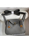 Hermes Mini Lindy Handmade Bag In Gris Meyer Clemence Leather  Replica