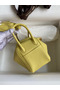 Hermes Mini Lindy Handmade Bag In Jaune Poussin Clemence Leather  Replica