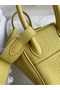 Hermes Mini Lindy Handmade Bag In Jaune Poussin Clemence Leather  Replica