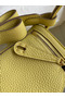 Hermes Mini Lindy Handmade Bag In Jaune Poussin Clemence Leather  Replica