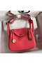 Hermes Mini Lindy Handmade Bag In Rose Lipstick Clemence Leather  Replica
