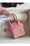 Hermes Mini Lindy Handmade Bag In Rose Sakura Ostrich Leather  Replica