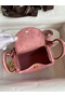 Hermes Mini Lindy Handmade Bag In Rose Sakura Ostrich Leather  Replica