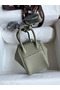 Hermes Mini Lindy Handmade Bag In Sauge Clemence Leather  Replica