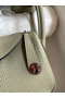 Hermes Mini Lindy Handmade Bag In Sauge Clemence Leather  Replica