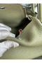 Hermes Mini Lindy Handmade Bag In Sauge Clemence Leather  Replica
