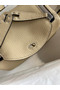 Hermes Mini Lindy Handmade Bag In Trench Clemence Leather  Replica