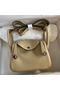 Hermes Mini Lindy Handmade Bag In Trench Clemence Leather  Replica