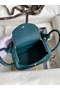 Hermes Mini Lindy Handmade Bag In Vert Bosphore Clemence Leather  Replica