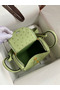 Hermes Mini Lindy Handmade Bag In Vert Cypres Ostrich Leather  Replica