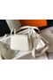 Hermes mini Lindy Original Togo Leather Bag LD19 White&Silver-Tone Metal  Replica