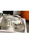 Hermes mini Lindy Original Togo Leather Bag LD19 White&Silver-Tone Metal  Replica