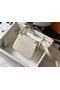 Hermes mini Lindy Original Togo Leather Bag LD19 White&Silver-Tone Metal  Replica