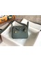 Hermes mini Lindy Original Togo Leather Bag OLD19 blackish green  Replica