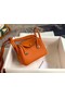 Hermes mini Lindy Original Togo Leather Bag OLD19 orange  Replica
