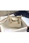 Hermes mini Lindy Original Togo Leather Bag OLD19 Pearl White  Replica
