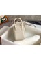 Hermes mini Lindy Original Togo Leather Bag OLD19 Pearl White  Replica
