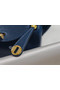 Hermes mini Lindy Togo Leather Bag LD19 blue&gold-Tone Metal  Replica