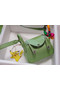 Hermes mini Lindy Togo Leather Bag LD19 green&Silver-Tone Metal  Replica
