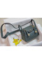 Hermes mini Lindy Togo Leather Bag LD19 light blue&gold-Tone Metal  Replica