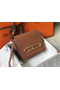 Hermes Mini Sac Roulis 18cm Bag In Brown Evercolor Calfskin  Replica