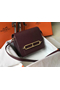 Hermes Mini Sac Roulis 18cm Bag In Burgundy Evercolor Calfskin  Replica