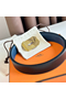 Hermes Neo Reversible Belt 32MM in Blue Clemence Leather  Replica
