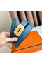 Hermes Neo Reversible Belt 32MM in Blue Clemence Leather  Replica