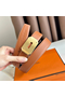 Hermes Neo Reversible Belt 32MM in Gold Clemence Leather  Replica