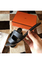 Hermes Oasis Sandals In Black Epsom Leather  Replica