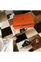 Hermes Oasis Sandals In Black Epsom Leather  Replica