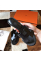 Hermes Oasis Sandals In Black Epsom Leather  Replica