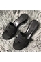 Hermes Oasis Sandals In Black Suede with Rhinestone  Replica