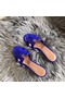Hermes Oasis Sandals In Blue Matte Niloticus Crocodile  Replica
