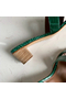 Hermes Oasis Sandals In Green Shiny Niloticus Crocodile  Replica