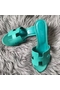 Hermes Oasis Sandals In Vert Veronese Epsom Leather  Replica