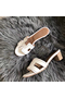 Hermes Oasis Sandals In White Perforated Epsom Leather  Replica