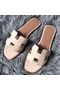 Hermes Oran Sandals In Beton Clemence Leather  Replica