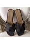 Hermes Oran Sandals In Black Epsom Leather  Replica