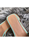 Hermes Oran Sandals In Blue Atoll Swift Leather  Replica